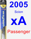 Passenger Wiper Blade for 2005 Scion xA - Hybrid