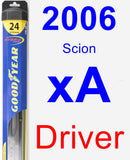 Driver Wiper Blade for 2006 Scion xA - Hybrid