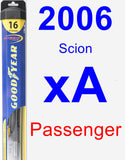 Passenger Wiper Blade for 2006 Scion xA - Hybrid