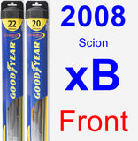 Front Wiper Blade Pack for 2008 Scion xB - Hybrid