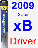 Driver Wiper Blade for 2009 Scion xB - Hybrid