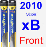 Front Wiper Blade Pack for 2010 Scion xB - Hybrid