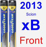 Front Wiper Blade Pack for 2013 Scion xB - Hybrid