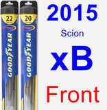 Front Wiper Blade Pack for 2015 Scion xB - Hybrid