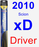 Driver Wiper Blade for 2010 Scion xD - Hybrid