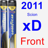 Front Wiper Blade Pack for 2011 Scion xD - Hybrid