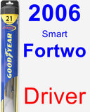 Driver Wiper Blade for 2006 Smart Fortwo - Hybrid