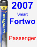 Passenger Wiper Blade for 2007 Smart Fortwo - Hybrid