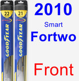 Front Wiper Blade Pack for 2010 Smart Fortwo - Hybrid