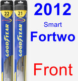 Front Wiper Blade Pack for 2012 Smart Fortwo - Hybrid