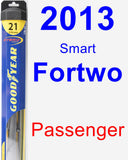 Passenger Wiper Blade for 2013 Smart Fortwo - Hybrid