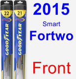 Front Wiper Blade Pack for 2015 Smart Fortwo - Hybrid