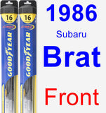 Front Wiper Blade Pack for 1986 Subaru Brat - Hybrid