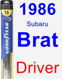 Driver Wiper Blade for 1986 Subaru Brat - Hybrid