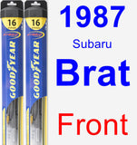 Front Wiper Blade Pack for 1987 Subaru Brat - Hybrid