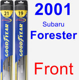 Front Wiper Blade Pack for 2001 Subaru Forester - Hybrid