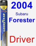 Driver Wiper Blade for 2004 Subaru Forester - Hybrid