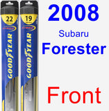 Front Wiper Blade Pack for 2008 Subaru Forester - Hybrid