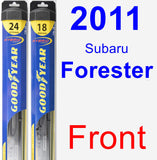 Front Wiper Blade Pack for 2011 Subaru Forester - Hybrid