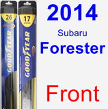 Front Wiper Blade Pack for 2014 Subaru Forester - Hybrid