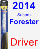 Driver Wiper Blade for 2014 Subaru Forester - Hybrid