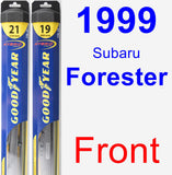 Front Wiper Blade Pack for 1999 Subaru Forester - Hybrid