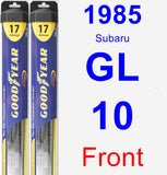 Front Wiper Blade Pack for 1985 Subaru GL-10 - Hybrid