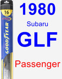 Passenger Wiper Blade for 1980 Subaru GLF - Hybrid