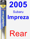 Rear Wiper Blade for 2005 Subaru Impreza - Hybrid