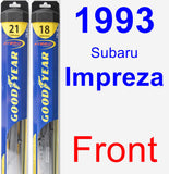 Front Wiper Blade Pack for 1993 Subaru Impreza - Hybrid