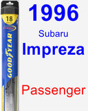 Passenger Wiper Blade for 1996 Subaru Impreza - Hybrid