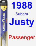 Passenger Wiper Blade for 1988 Subaru Justy - Hybrid