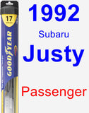 Passenger Wiper Blade for 1992 Subaru Justy - Hybrid