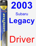 Driver Wiper Blade for 2003 Subaru Legacy - Hybrid