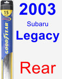 Rear Wiper Blade for 2003 Subaru Legacy - Hybrid