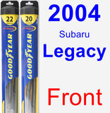 Front Wiper Blade Pack for 2004 Subaru Legacy - Hybrid