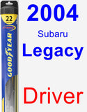 Driver Wiper Blade for 2004 Subaru Legacy - Hybrid