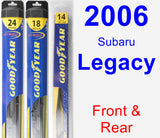 Front & Rear Wiper Blade Pack for 2006 Subaru Legacy - Hybrid