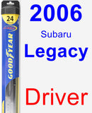 Driver Wiper Blade for 2006 Subaru Legacy - Hybrid