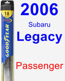Passenger Wiper Blade for 2006 Subaru Legacy - Hybrid