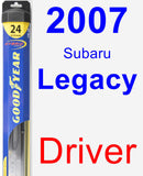 Driver Wiper Blade for 2007 Subaru Legacy - Hybrid