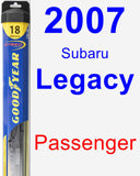 Passenger Wiper Blade for 2007 Subaru Legacy - Hybrid