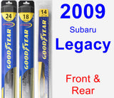 Front & Rear Wiper Blade Pack for 2009 Subaru Legacy - Hybrid