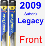 Front Wiper Blade Pack for 2009 Subaru Legacy - Hybrid