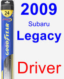 Driver Wiper Blade for 2009 Subaru Legacy - Hybrid
