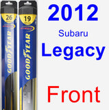 Front Wiper Blade Pack for 2012 Subaru Legacy - Hybrid