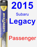 Passenger Wiper Blade for 2015 Subaru Legacy - Hybrid