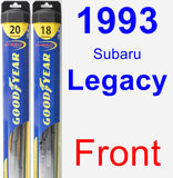 Front Wiper Blade Pack for 1993 Subaru Legacy - Hybrid