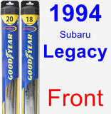 Front Wiper Blade Pack for 1994 Subaru Legacy - Hybrid