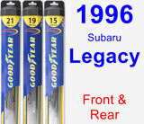 Front & Rear Wiper Blade Pack for 1996 Subaru Legacy - Hybrid